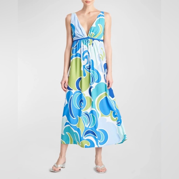 Natori Nami Gown - Blue White - Picture 1 of 13